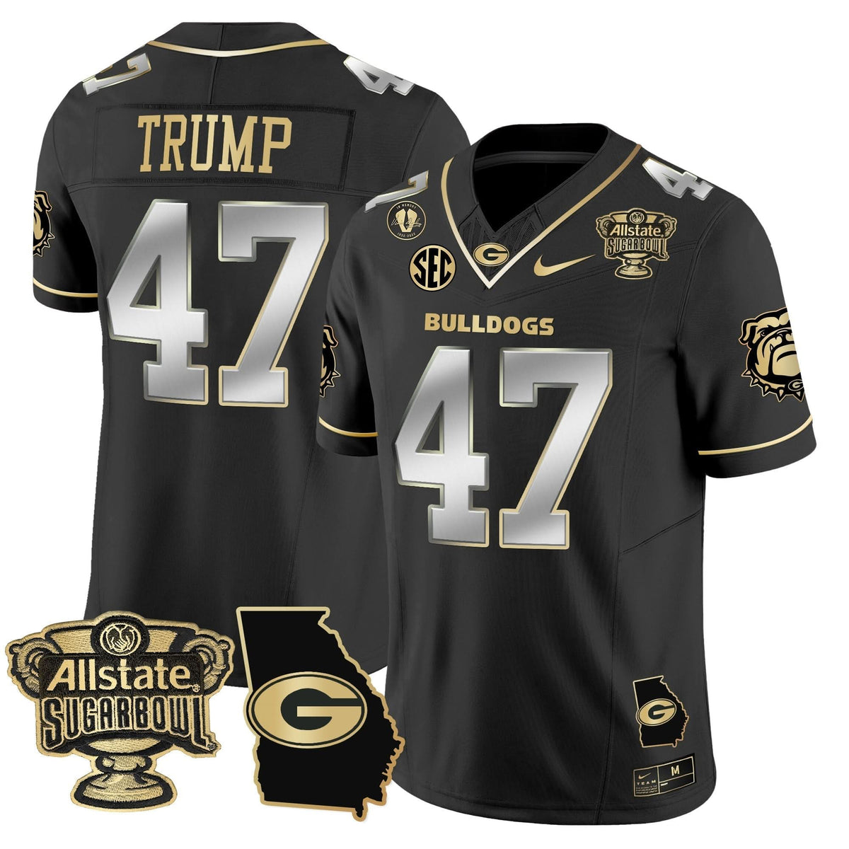 GB 2025 Sugar Bowl & Georgia Map Patch Vapor Limited Jersey