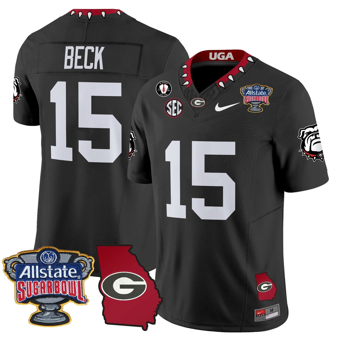 GB 2025 Sugar Bowl & Georgia Map Patch Vapor Limited Jersey