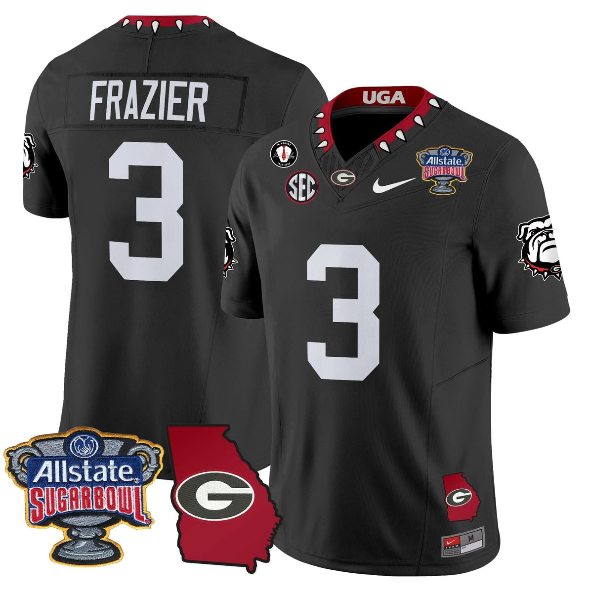 GB 2025 Sugar Bowl & Georgia Map Patch Vapor Limited Jersey