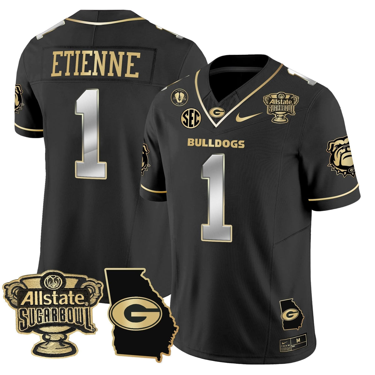 GB 2025 Sugar Bowl & Georgia Map Patch Vapor Limited Jersey