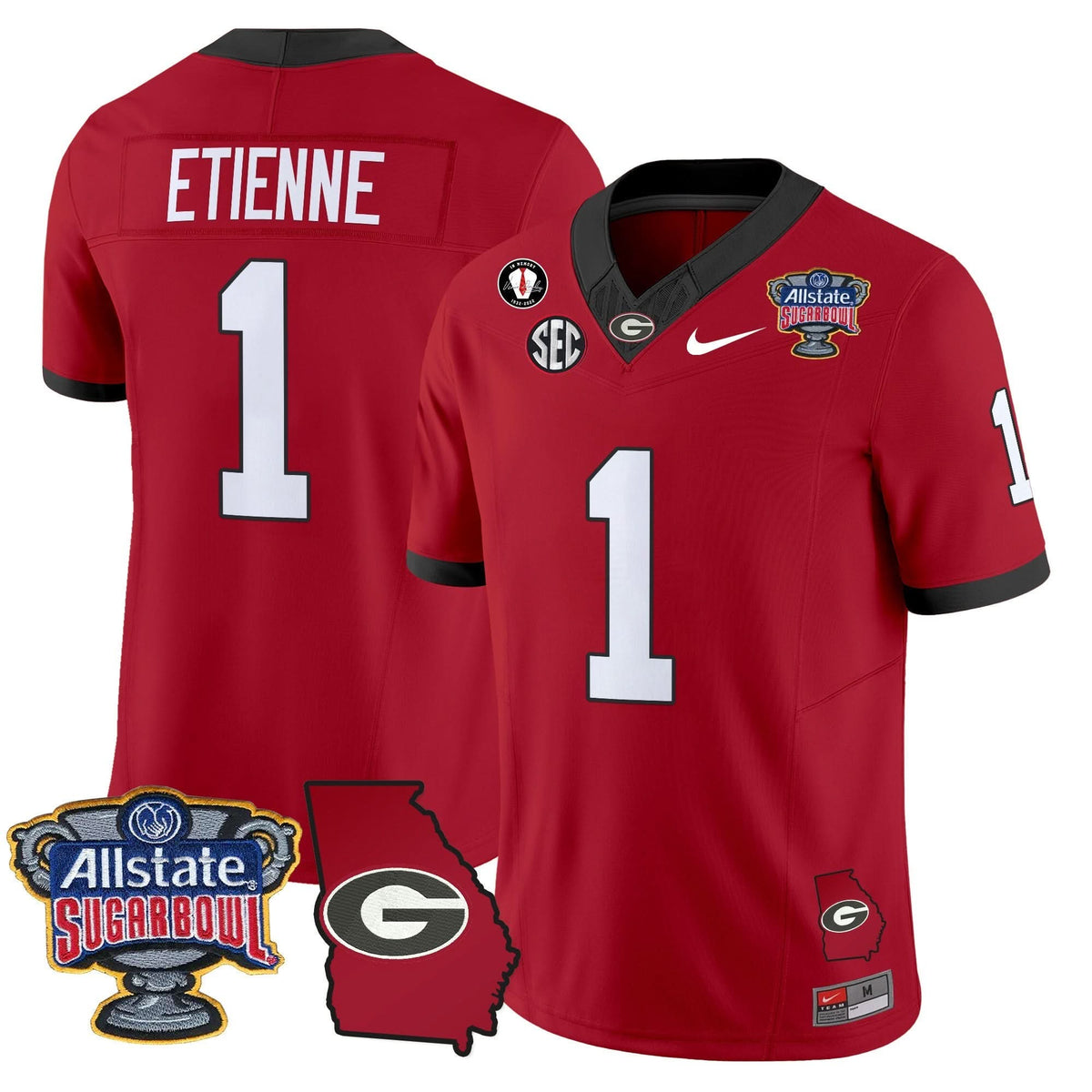 GB 2025 Sugar Bowl & Georgia Map Patch Vapor Limited Jersey