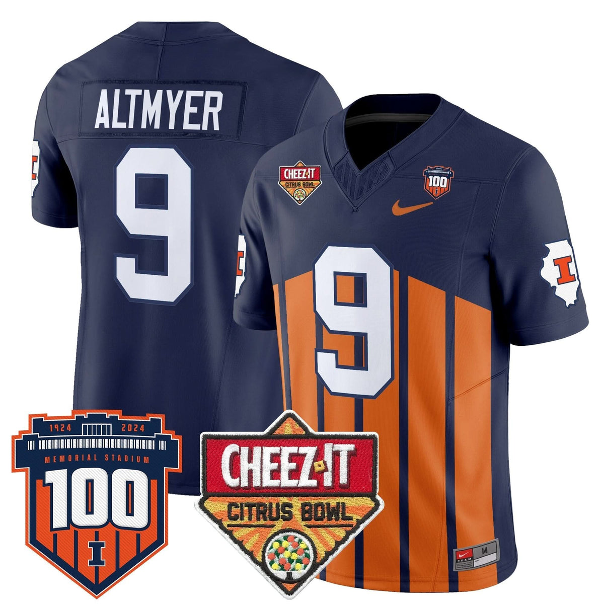 ILL 2025 Cheez-It Citrus Bowl Patch Vapor Limited Jersey