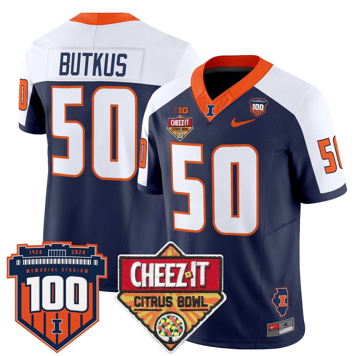 ILL 2025 Cheez-It Citrus Bowl Patch Vapor Limited Jersey