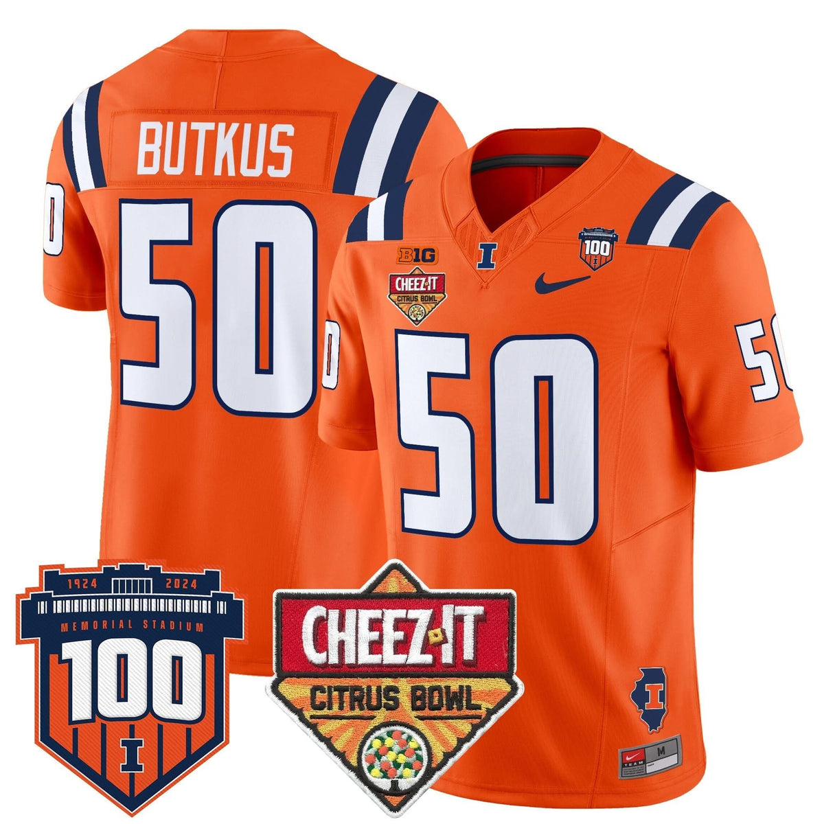 ILL 2025 Cheez-It Citrus Bowl Patch Vapor Limited Jersey