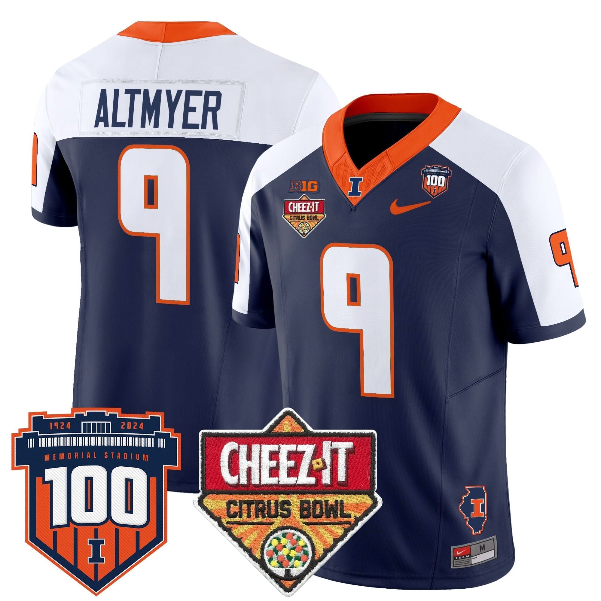 ILL 2025 Cheez-It Citrus Bowl Patch Vapor Limited Jersey