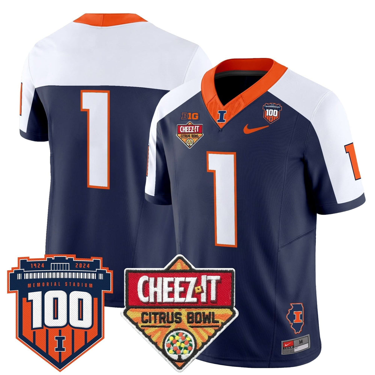 ILL 2025 Cheez-It Citrus Bowl Patch Vapor Limited Jersey