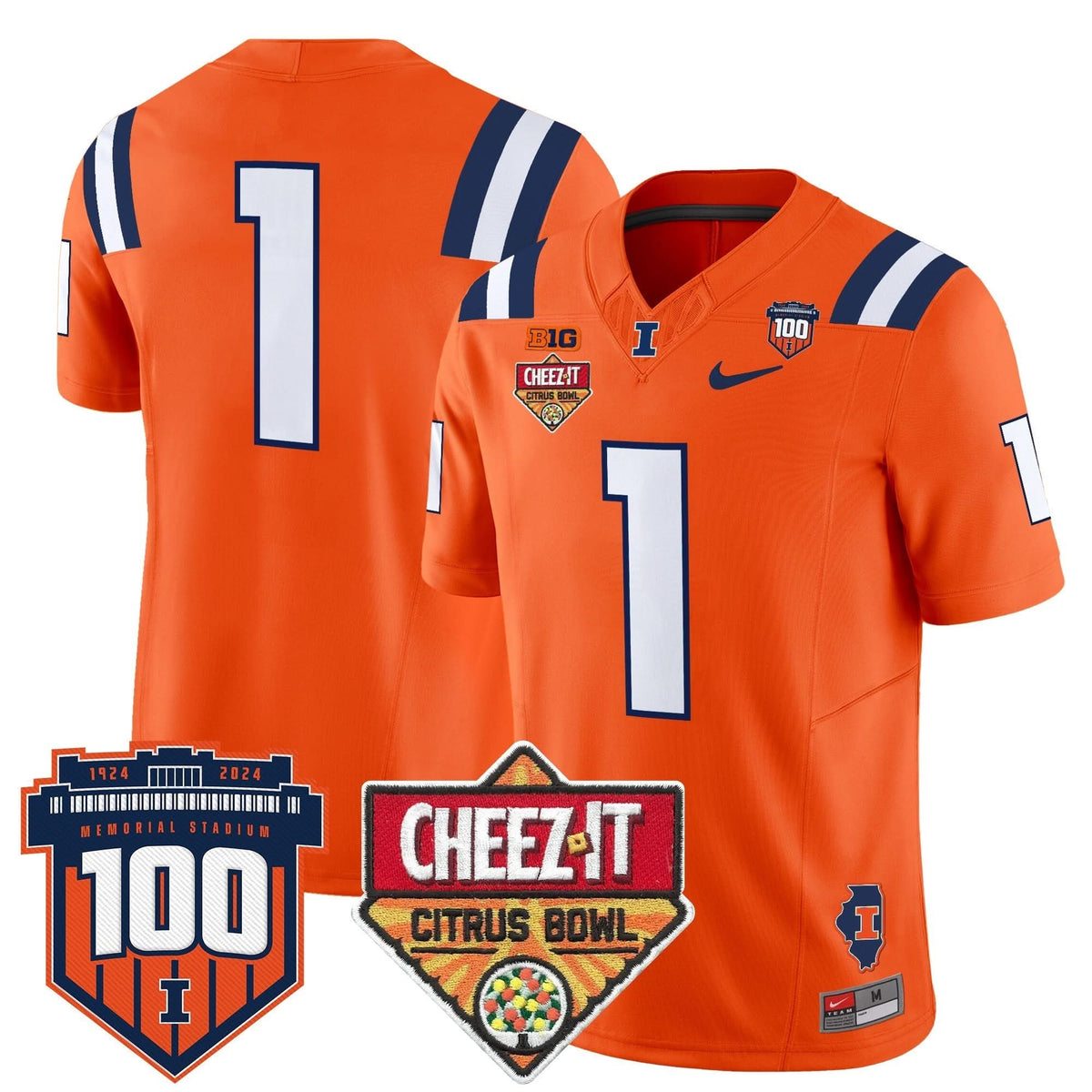 ILL 2025 Cheez-It Citrus Bowl Patch Vapor Limited Jersey