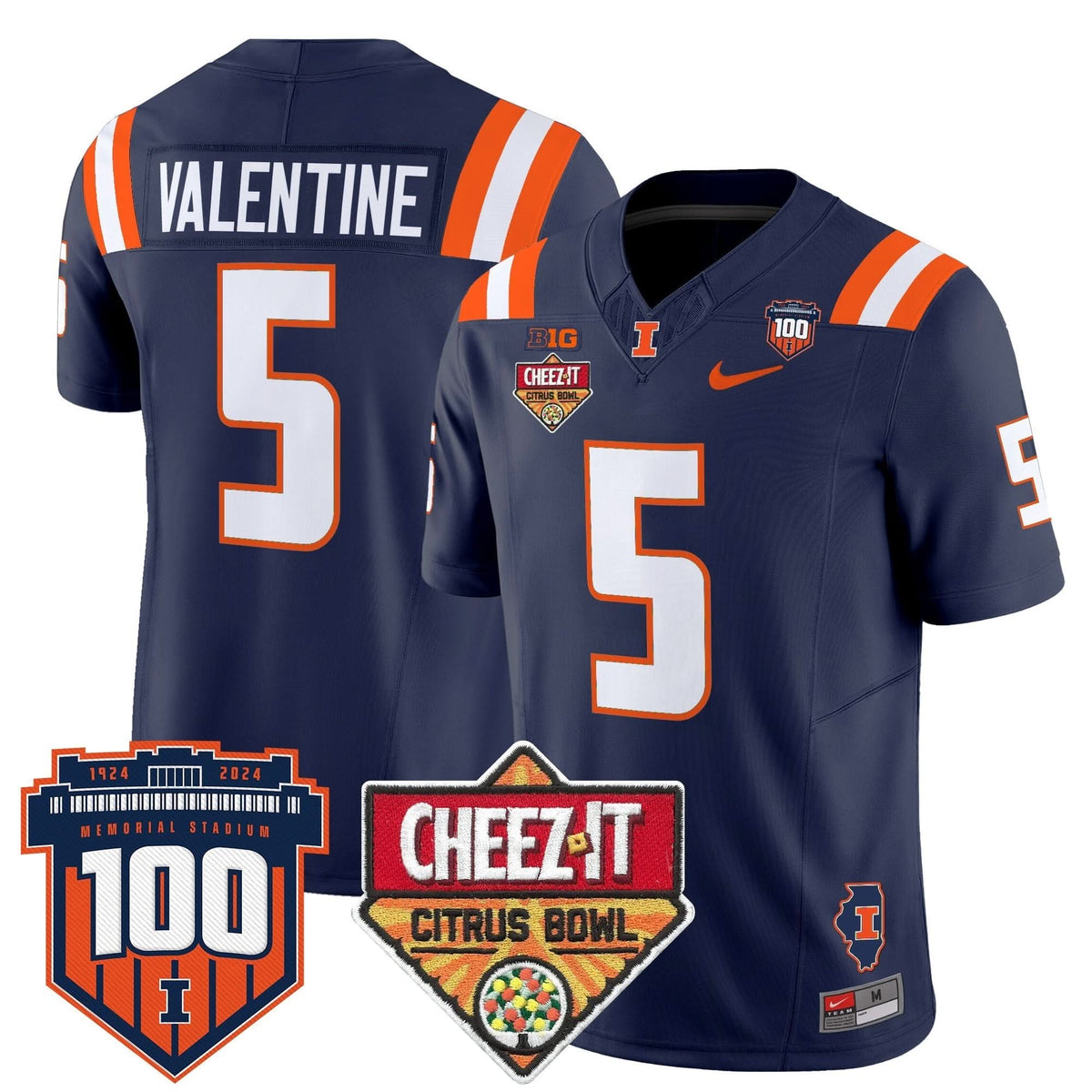ILL 2025 Cheez-It Citrus Bowl Patch Vapor Limited Jersey