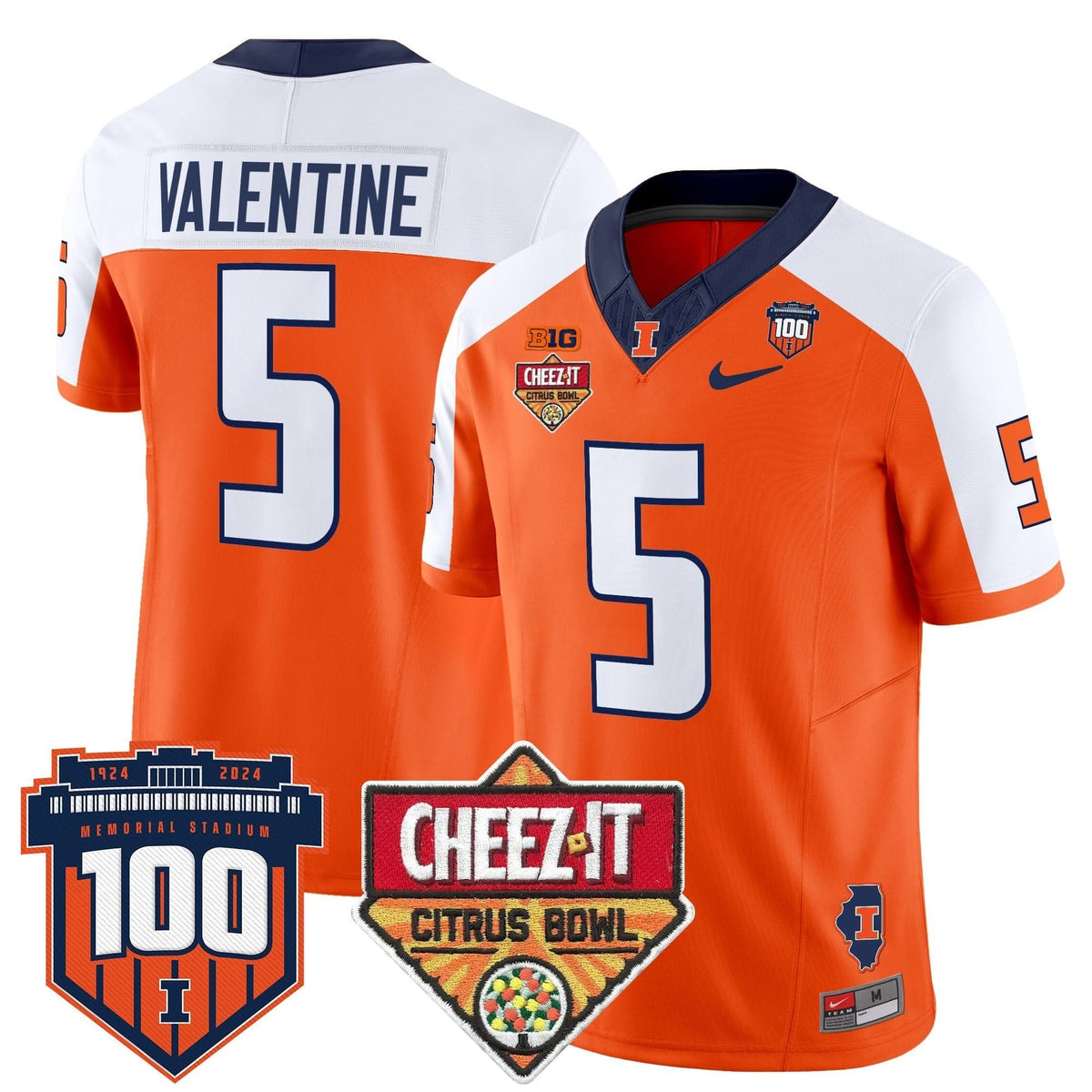 ILL 2025 Cheez-It Citrus Bowl Patch Vapor Limited Jersey