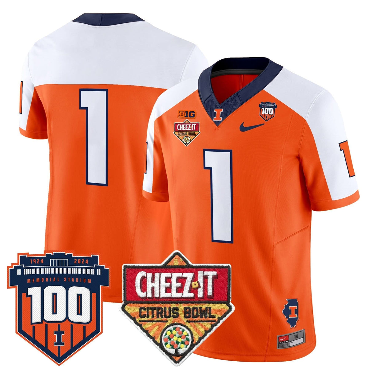ILL 2025 Cheez-It Citrus Bowl Patch Vapor Limited Jersey