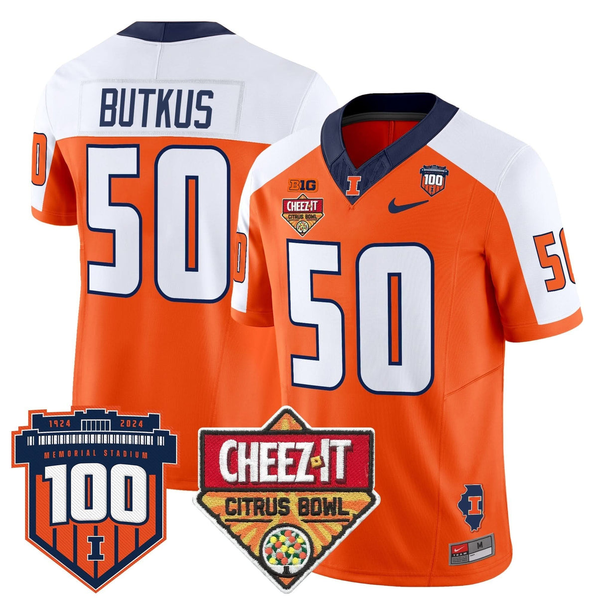 ILL 2025 Cheez-It Citrus Bowl Patch Vapor Limited Jersey