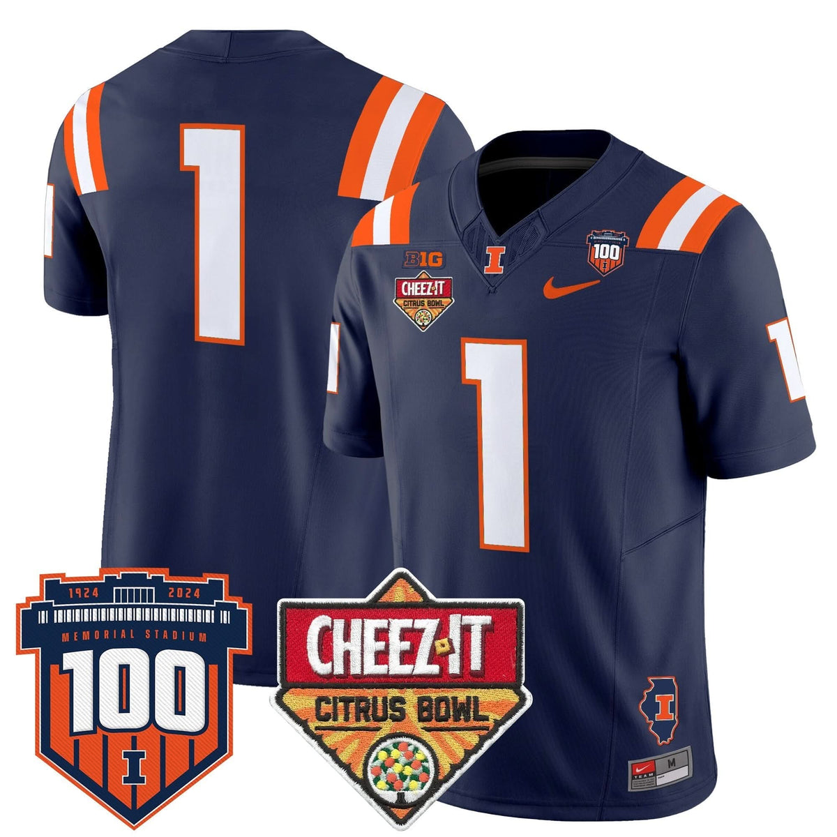ILL 2025 Cheez-It Citrus Bowl Patch Vapor Limited Jersey