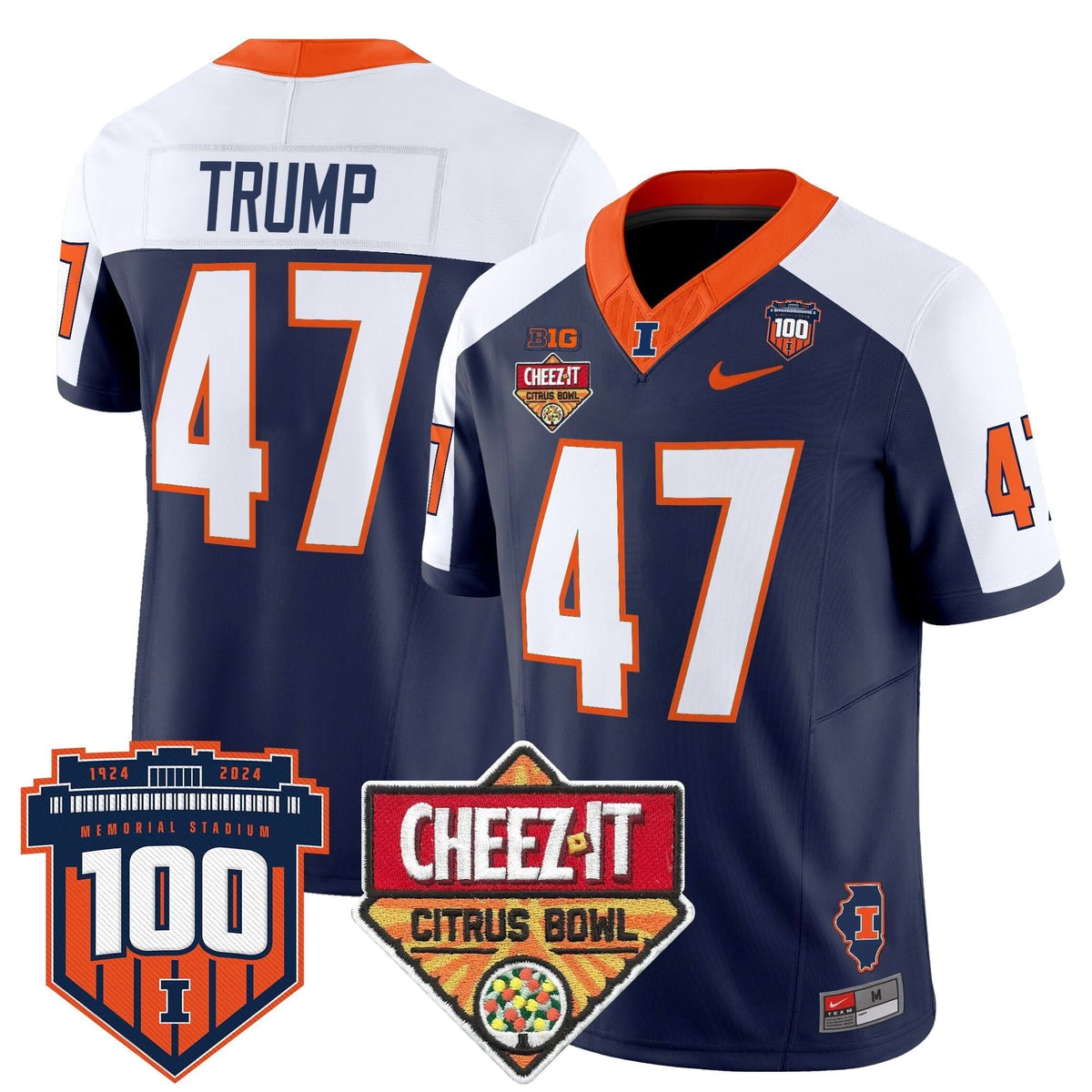 ILL 2025 Cheez-It Citrus Bowl Patch Vapor Limited Jersey