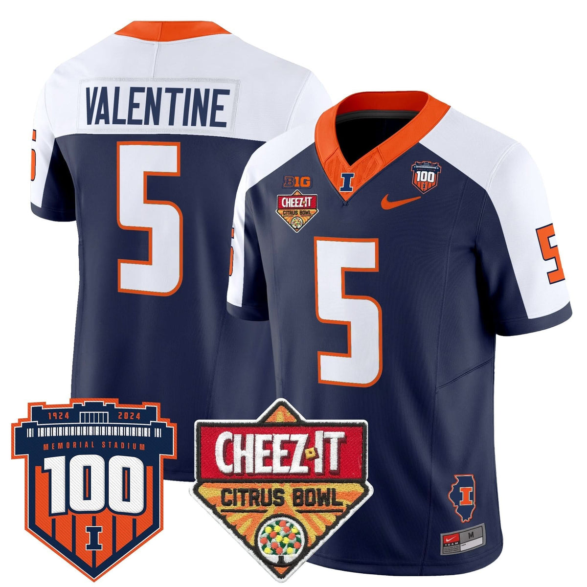 ILL 2025 Cheez-It Citrus Bowl Patch Vapor Limited Jersey