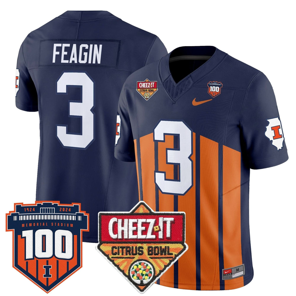 ILL 2025 Cheez-It Citrus Bowl Patch Vapor Limited Jersey