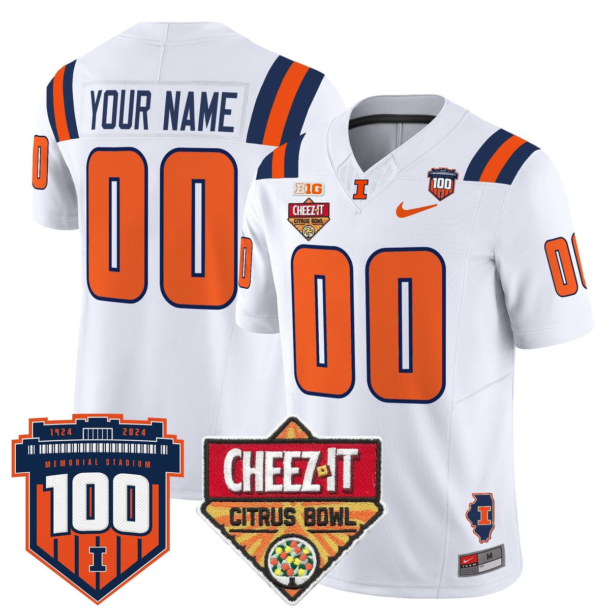 ILL 2025 Cheez-It Citrus Bowl Patch Vapor Limited Custom Jersey