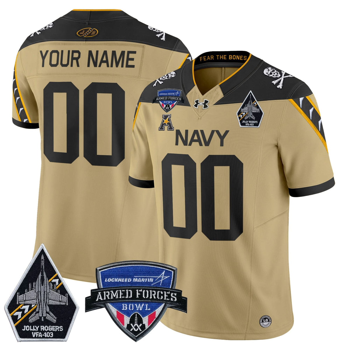 NM 2025 Armed Forces Bowl Patch Vapor Limited Custom Jersey