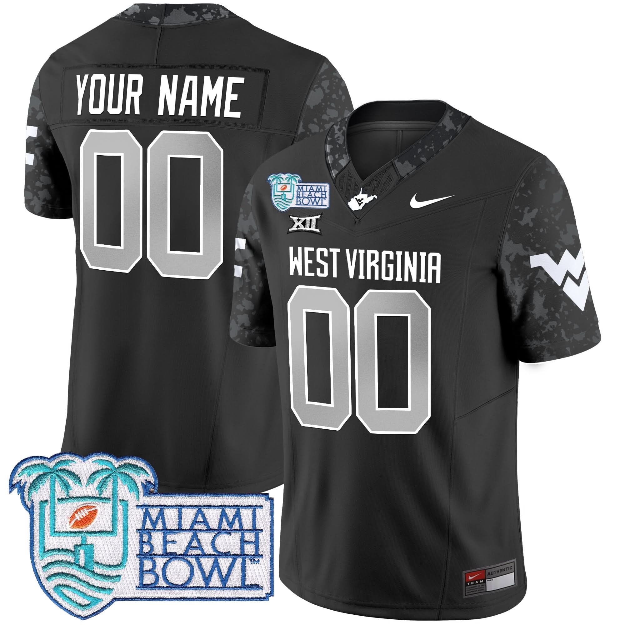 WVM 2025 Miami Beach Bowl Patch Vapor Limited Custom Jersey