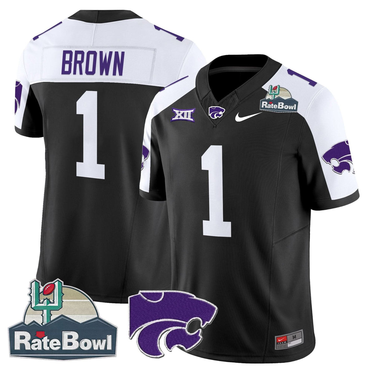 Kansas State Wildcats 2025 Rate Bowl Patch Vapor Limited Jersey