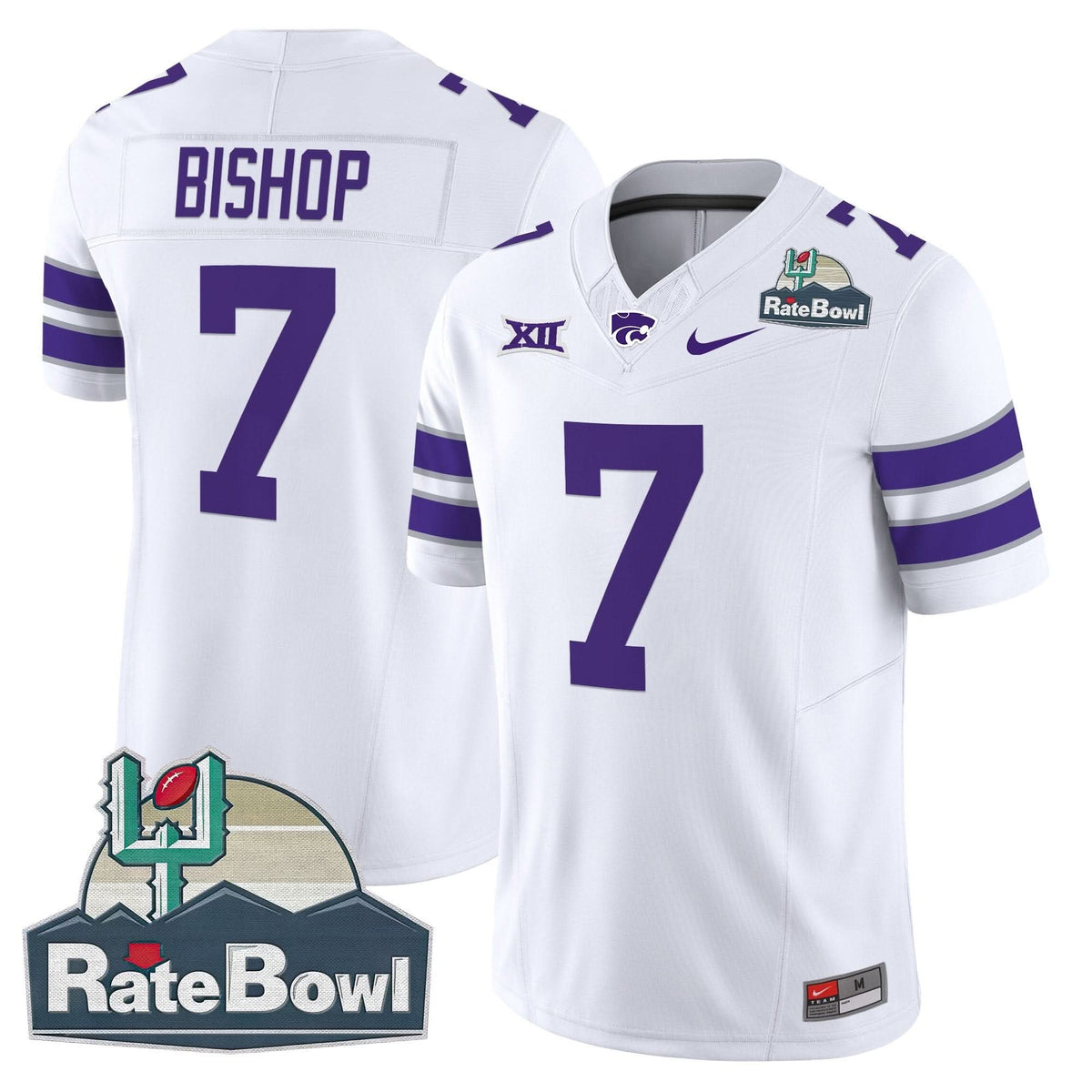 Kansas State Wildcats 2025 Rate Bowl Patch Vapor Limited Jersey