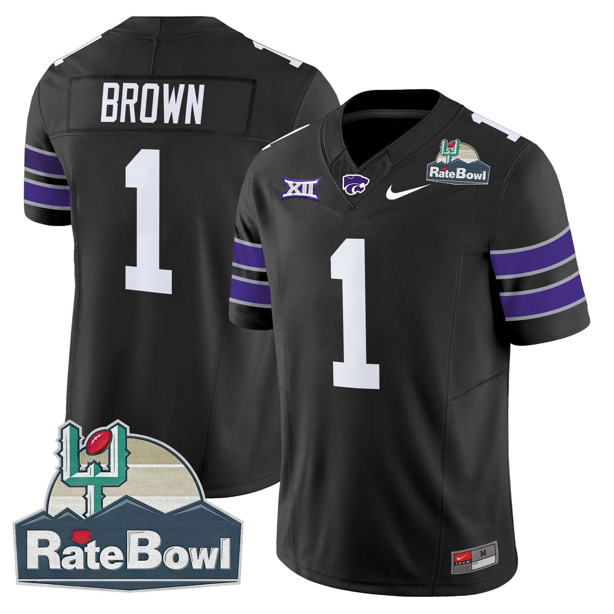 Kansas State Wildcats 2025 Rate Bowl Patch Vapor Limited Jersey