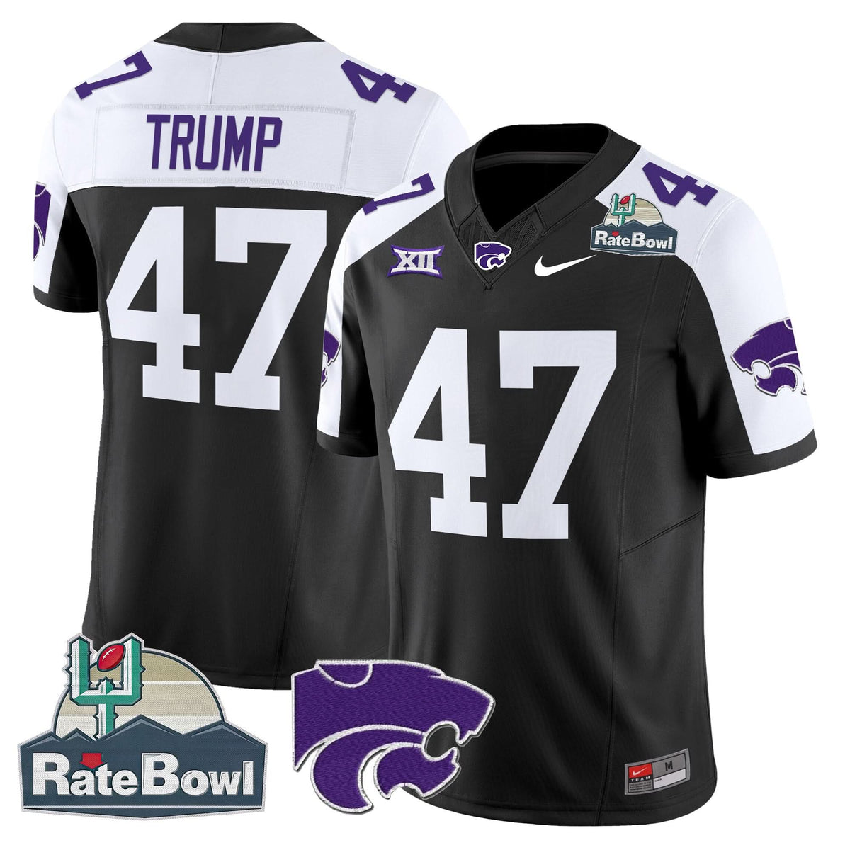 Kansas State Wildcats 2025 Rate Bowl Patch Vapor Limited Jersey