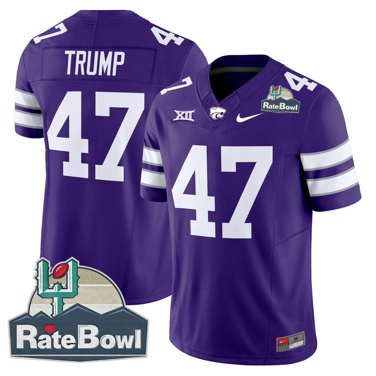 Kansas State Wildcats 2025 Rate Bowl Patch Vapor Limited Jersey