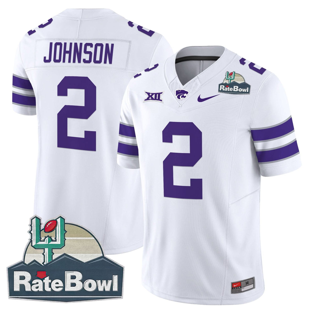 Kansas State Wildcats 2025 Rate Bowl Patch Vapor Limited Jersey
