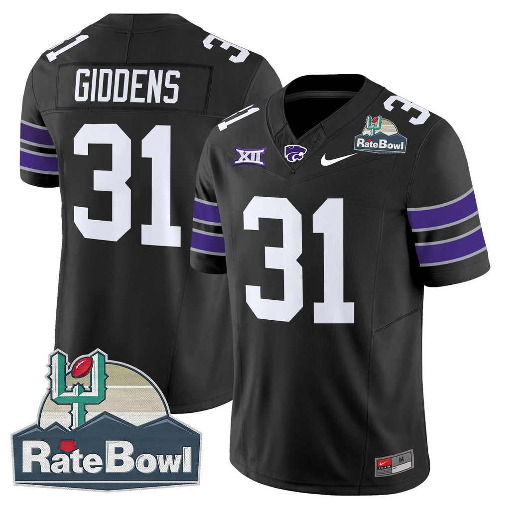 Kansas State Wildcats 2025 Rate Bowl Patch Vapor Limited Jersey