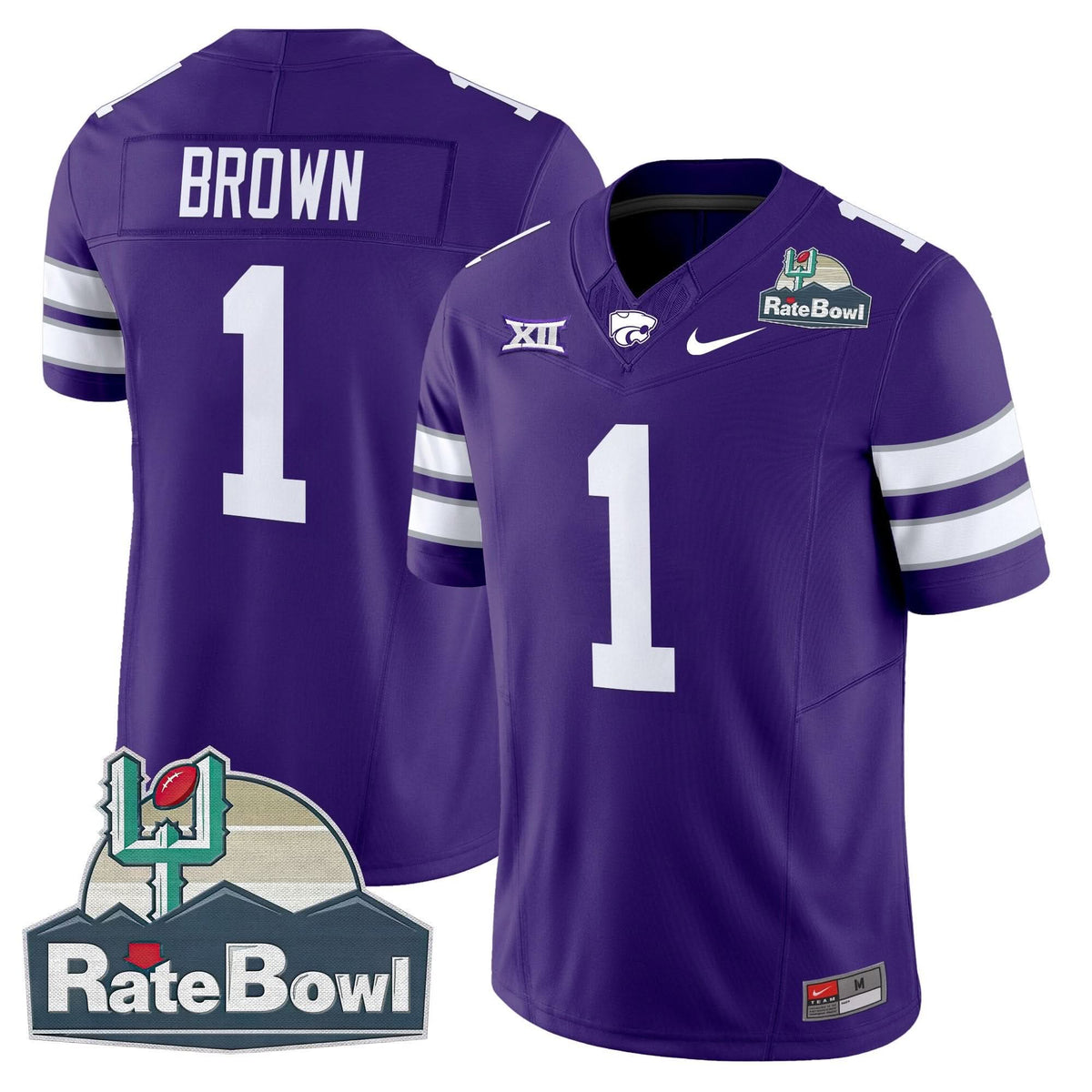 Kansas State Wildcats 2025 Rate Bowl Patch Vapor Limited Jersey