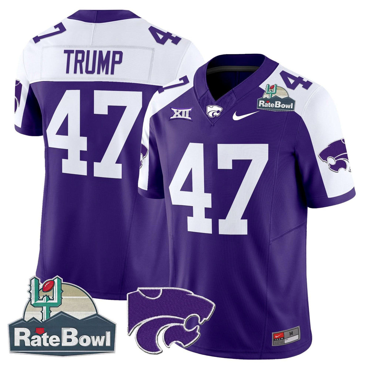 Kansas State Wildcats 2025 Rate Bowl Patch Vapor Limited Jersey