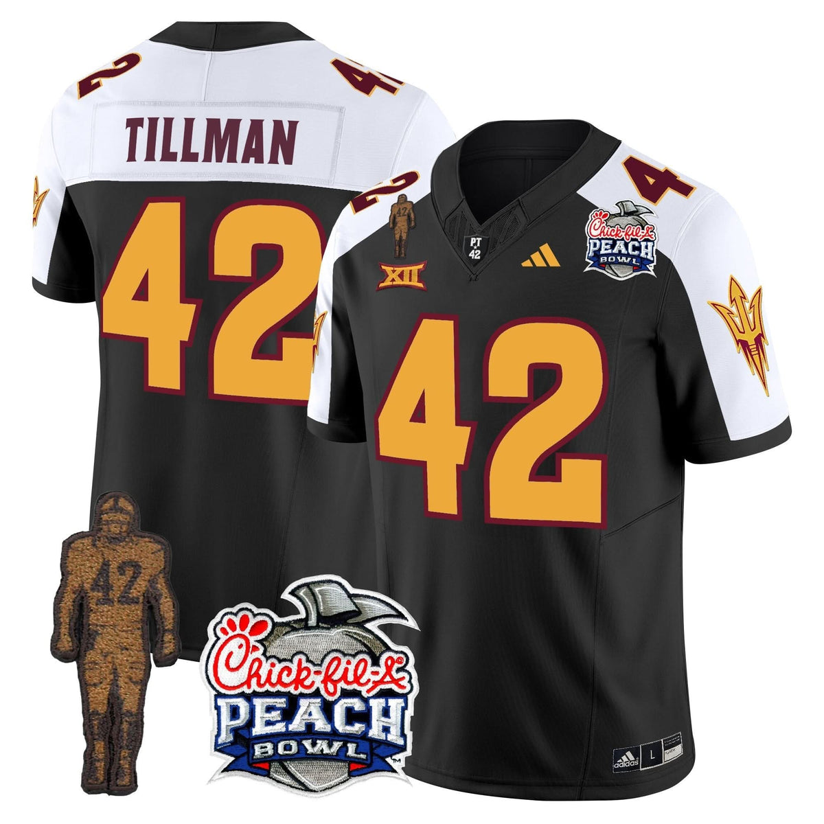 SD Pat Tillman & Peach Bowl Patch Vapor Limited Jersey
