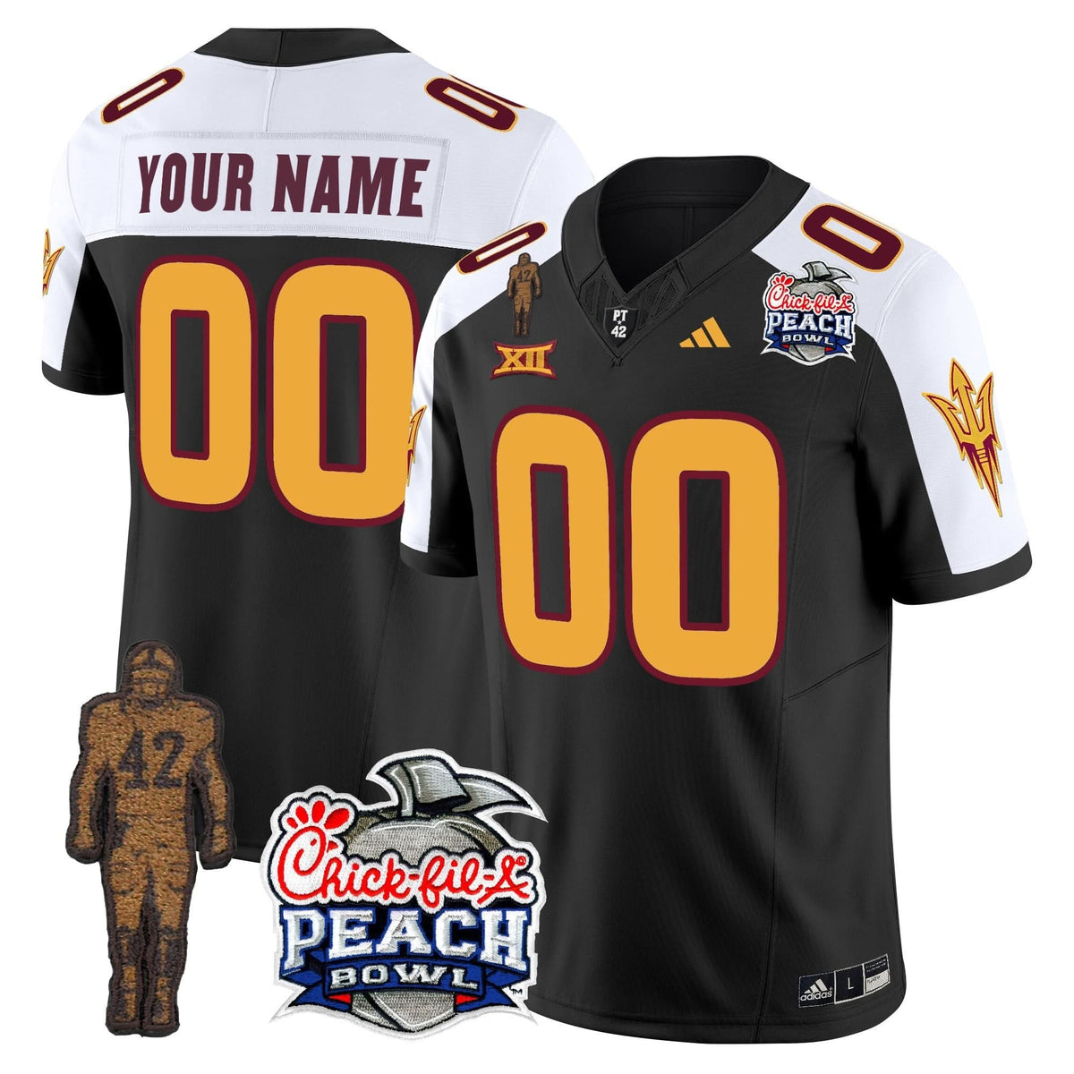 SD Pat Tillman & Peach Bowl Patch Vapor Limited Custom Jersey