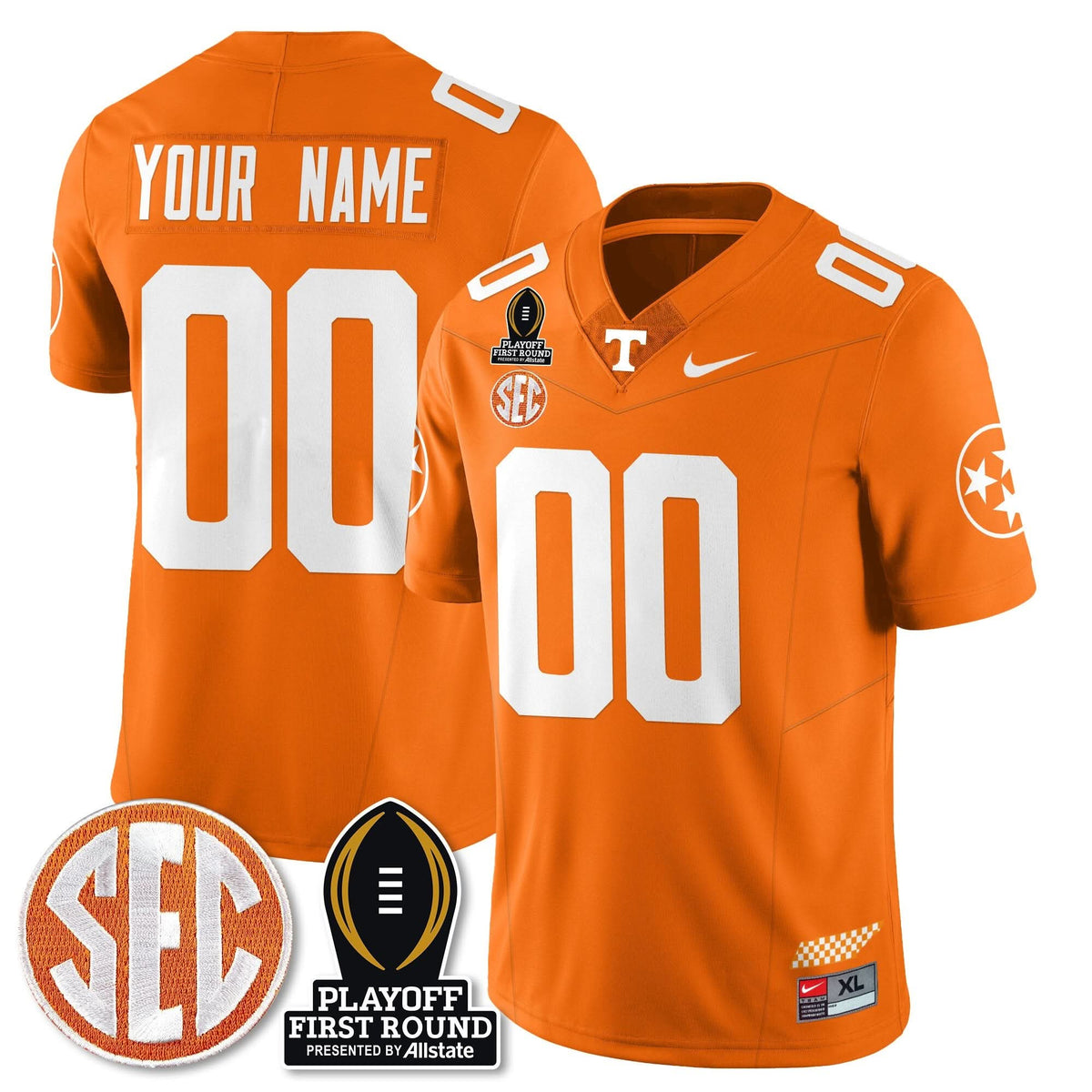 Custom TV Football Jersey - Playoff First Round Patch