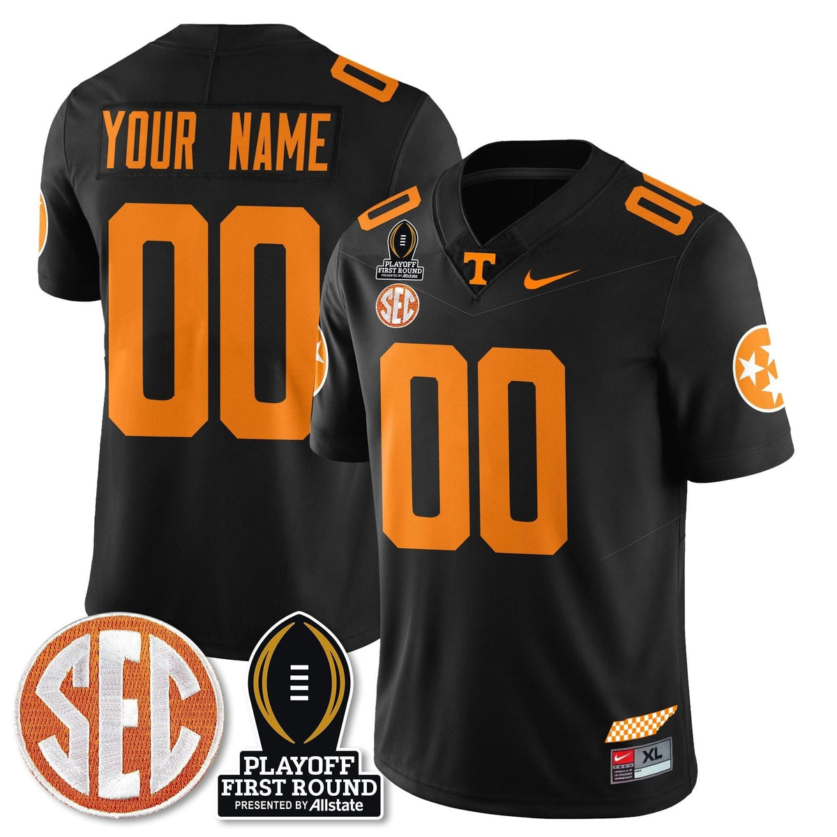 Custom TV Football Jersey - Playoff First Round Patch