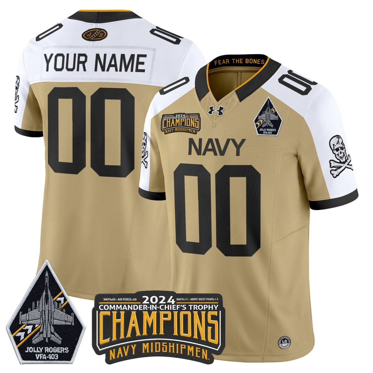 NM 2024 Commander-In-Chief's Trophy Champions Patch Vapor Limited Custom Jersey