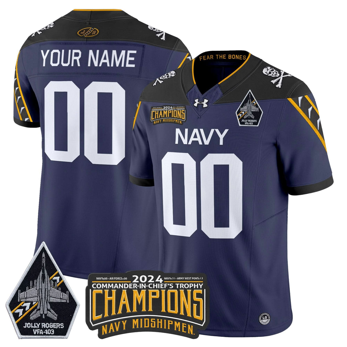 NM 2024 Commander-In-Chief's Trophy Champions Patch Vapor Limited Custom Jersey