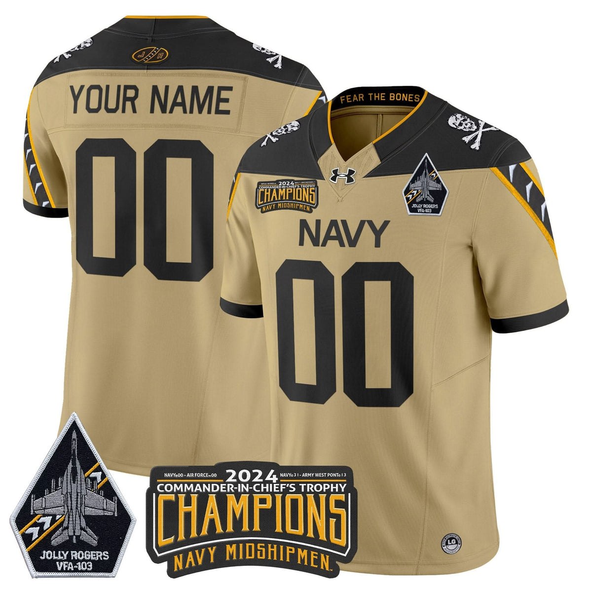 NM 2024 Commander-In-Chief's Trophy Champions Patch Vapor Limited Custom Jersey