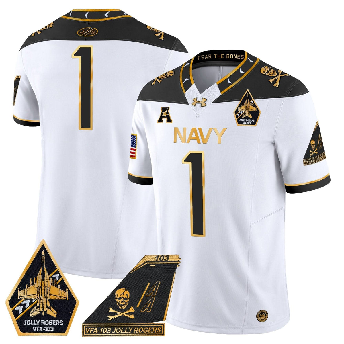 NM 2024 Jolly Rogers Patch Gold Vapor Limited Jersey