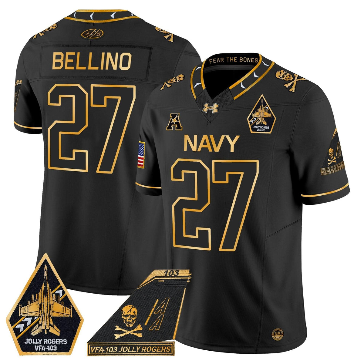NM 2024 Jolly Rogers Patch Gold Vapor Limited Jersey
