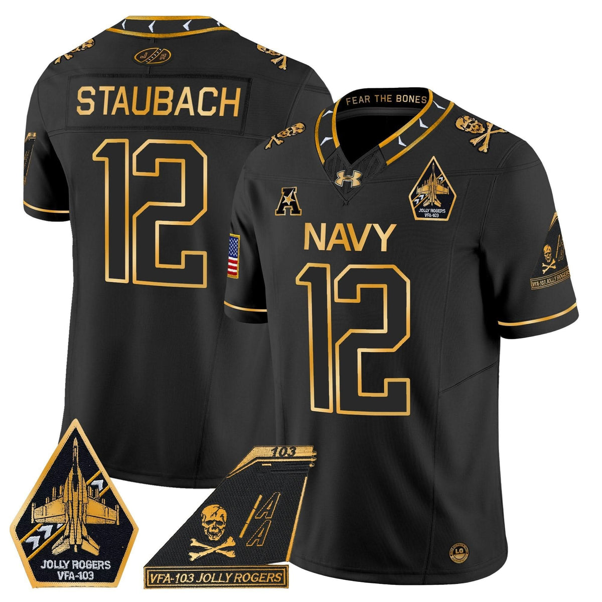 NM 2024 Jolly Rogers Patch Gold Vapor Limited Jersey