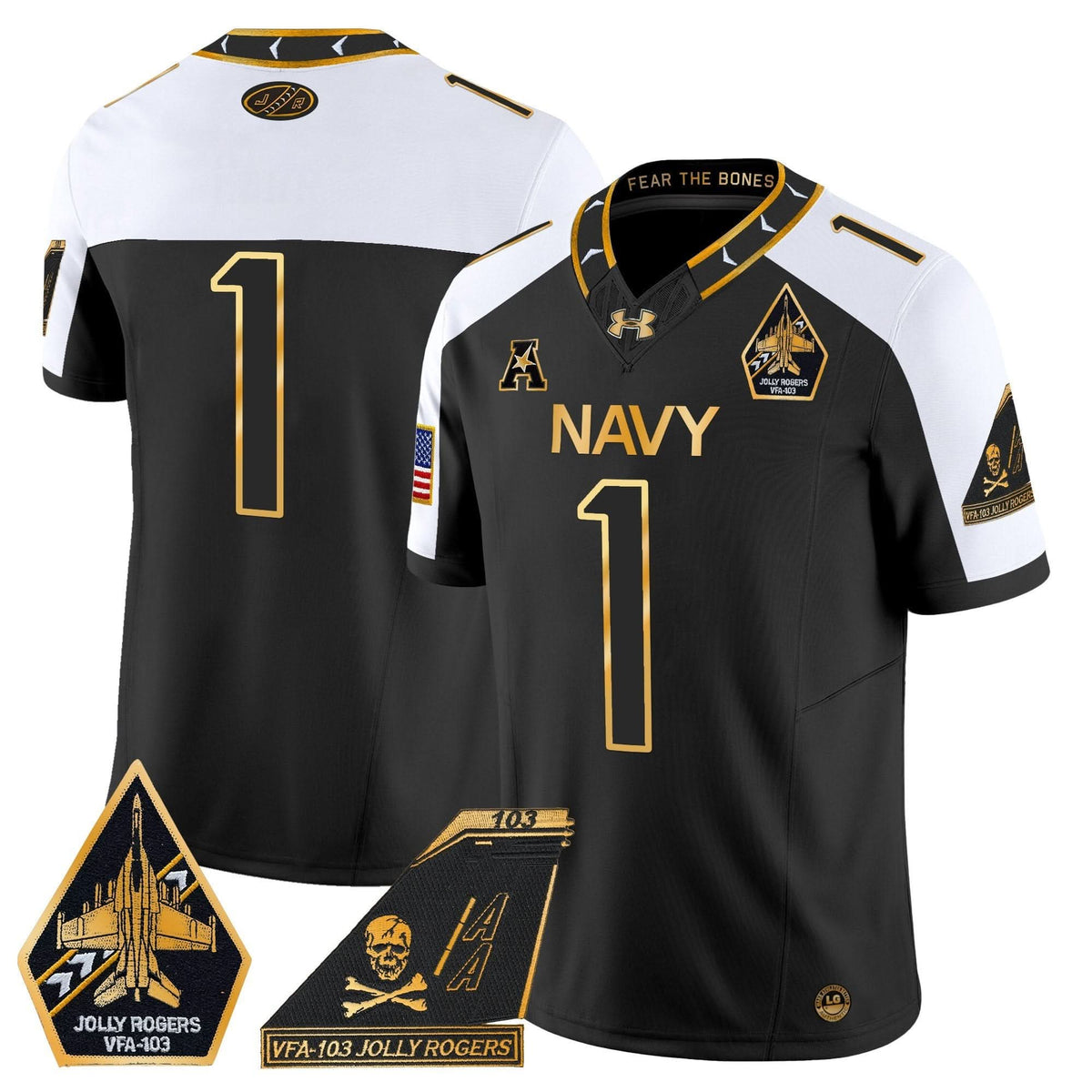 NM 2024 Jolly Rogers Patch Gold Vapor Limited Jersey
