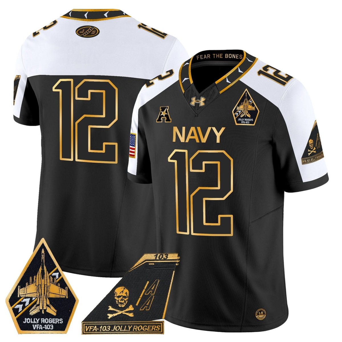 NM 2024 Jolly Rogers Patch Gold Vapor Limited Jersey