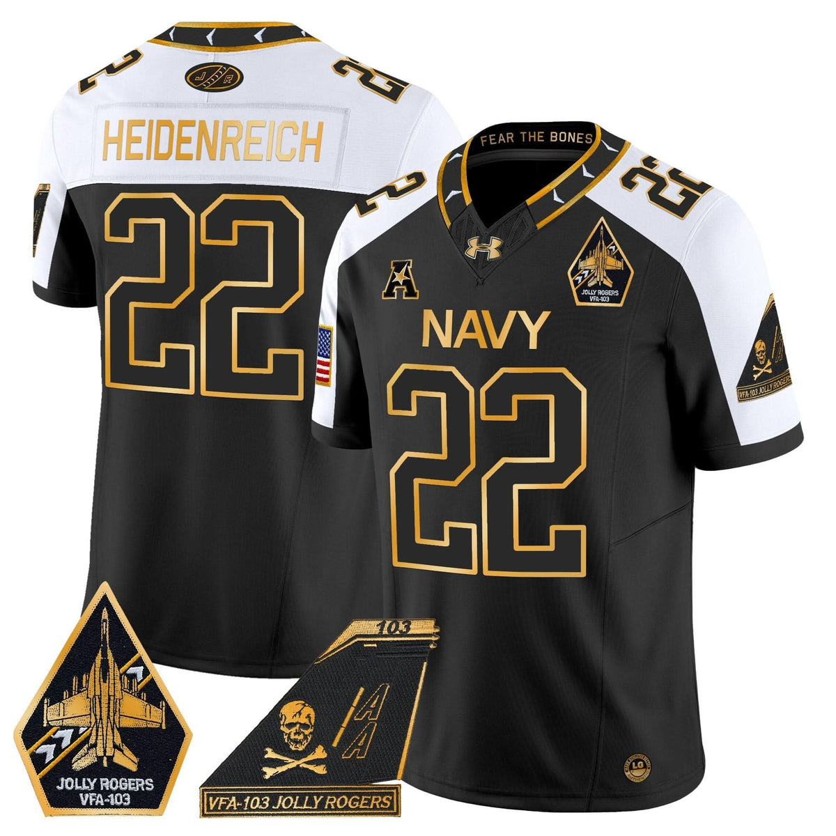 NM 2024 Jolly Rogers Patch Gold Vapor Limited Jersey