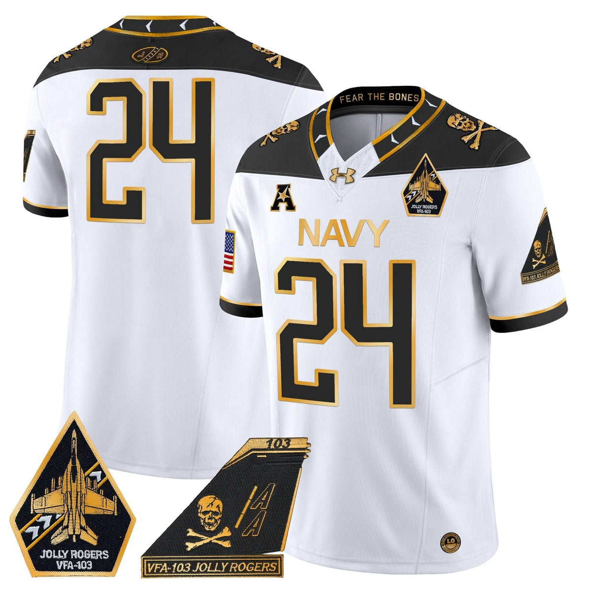 NM 2024 Jolly Rogers Patch Gold Vapor Limited Jersey