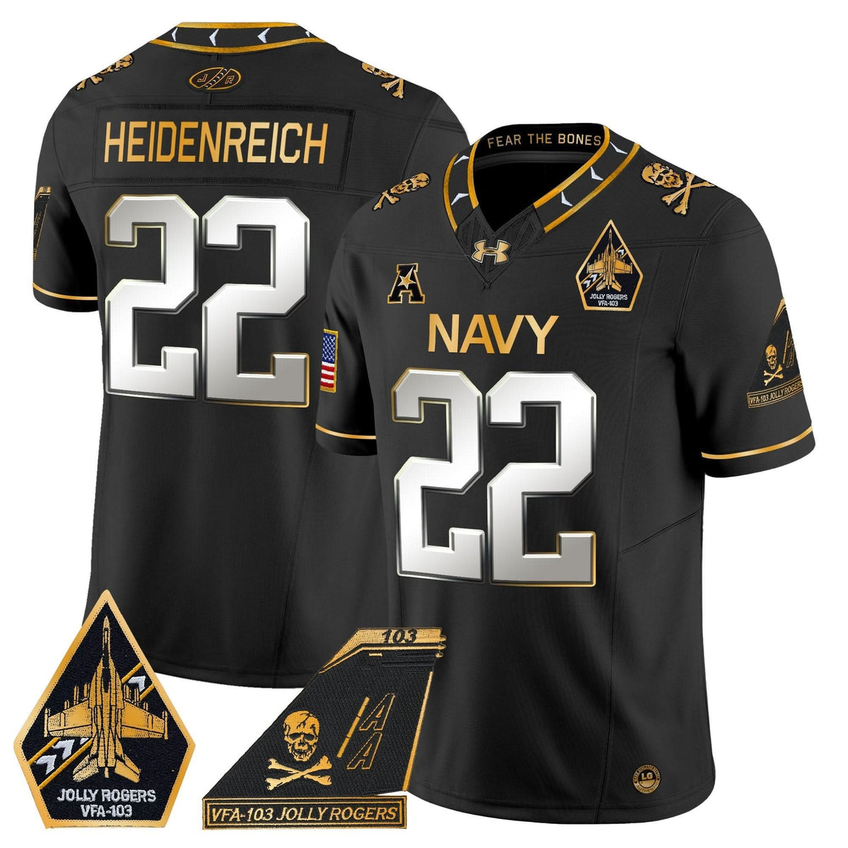 NM 2024 Jolly Rogers Patch Gold Vapor Limited Jersey