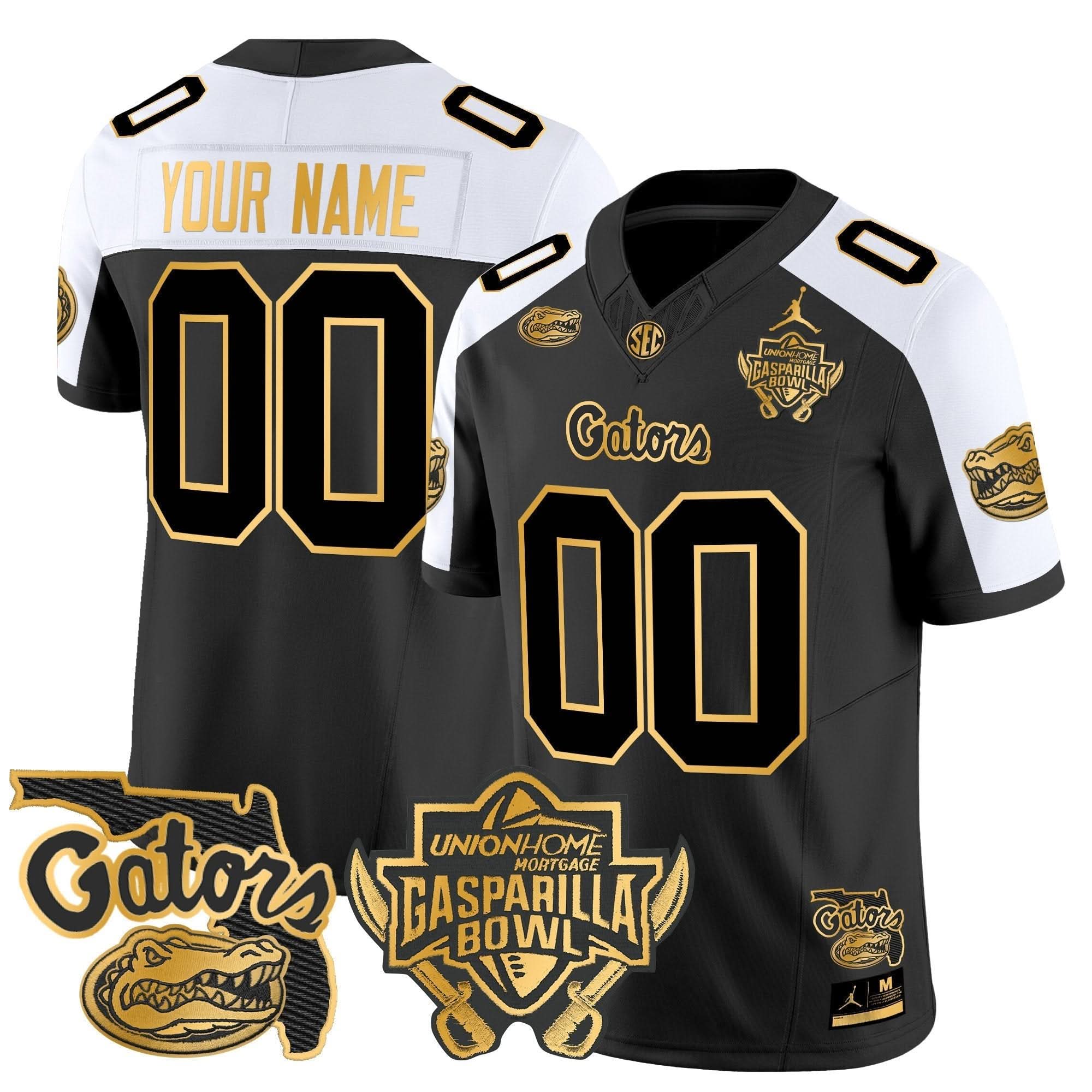 FG 2024 Gasparilla Bowl Patch Gold Vapor Limited Custom Jersey