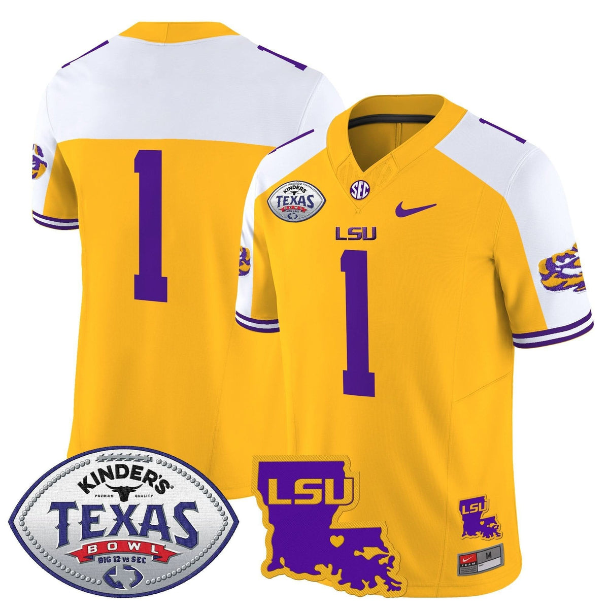 LSU 2024 Texas Bowl Patch Vapor Limited Jersey