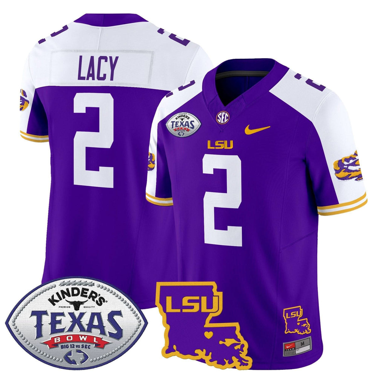 LSU 2024 Texas Bowl Patch Vapor Limited Jersey