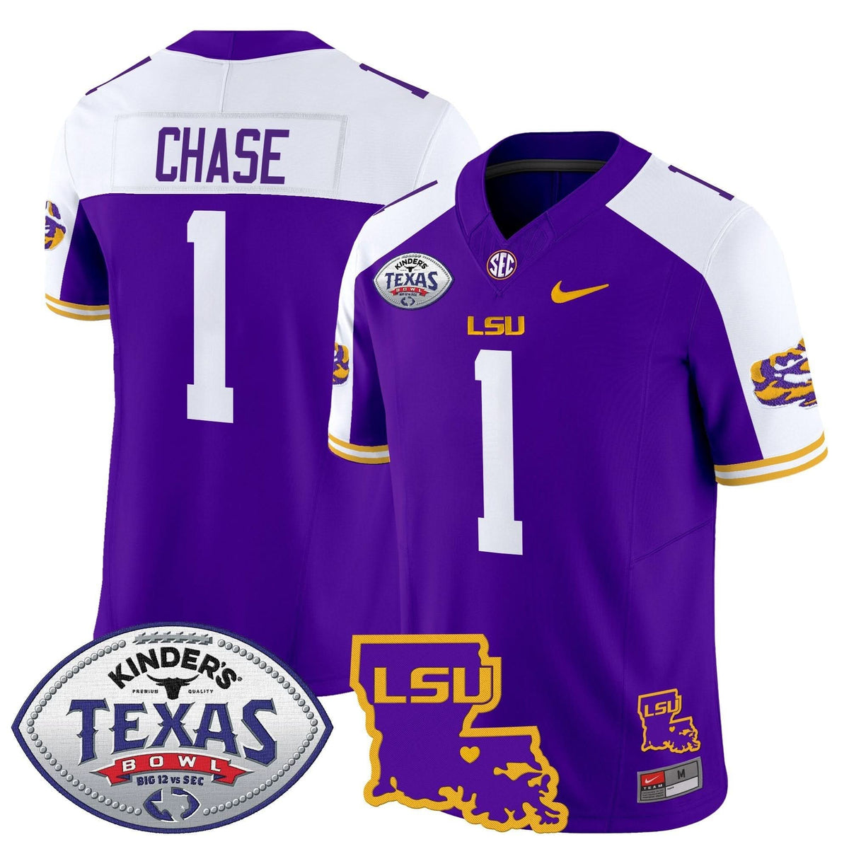 LSU 2024 Texas Bowl Patch Vapor Limited Jersey